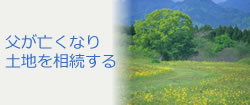 父が亡くなり土地を相続する